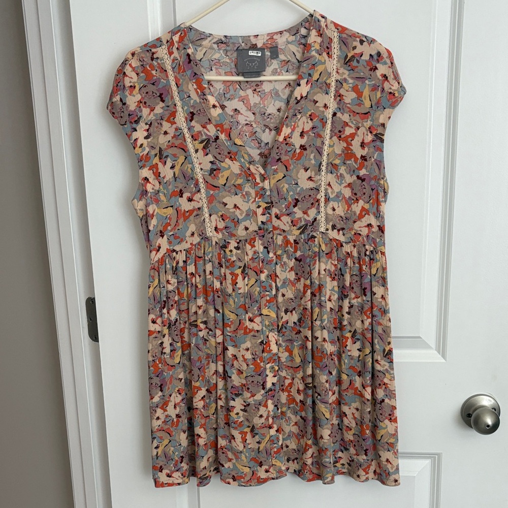 Floral Multicolor Tunic Top